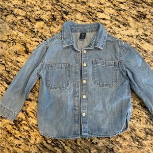 Baby Gap Long Sleeve Button Down Denim Shirt 2T